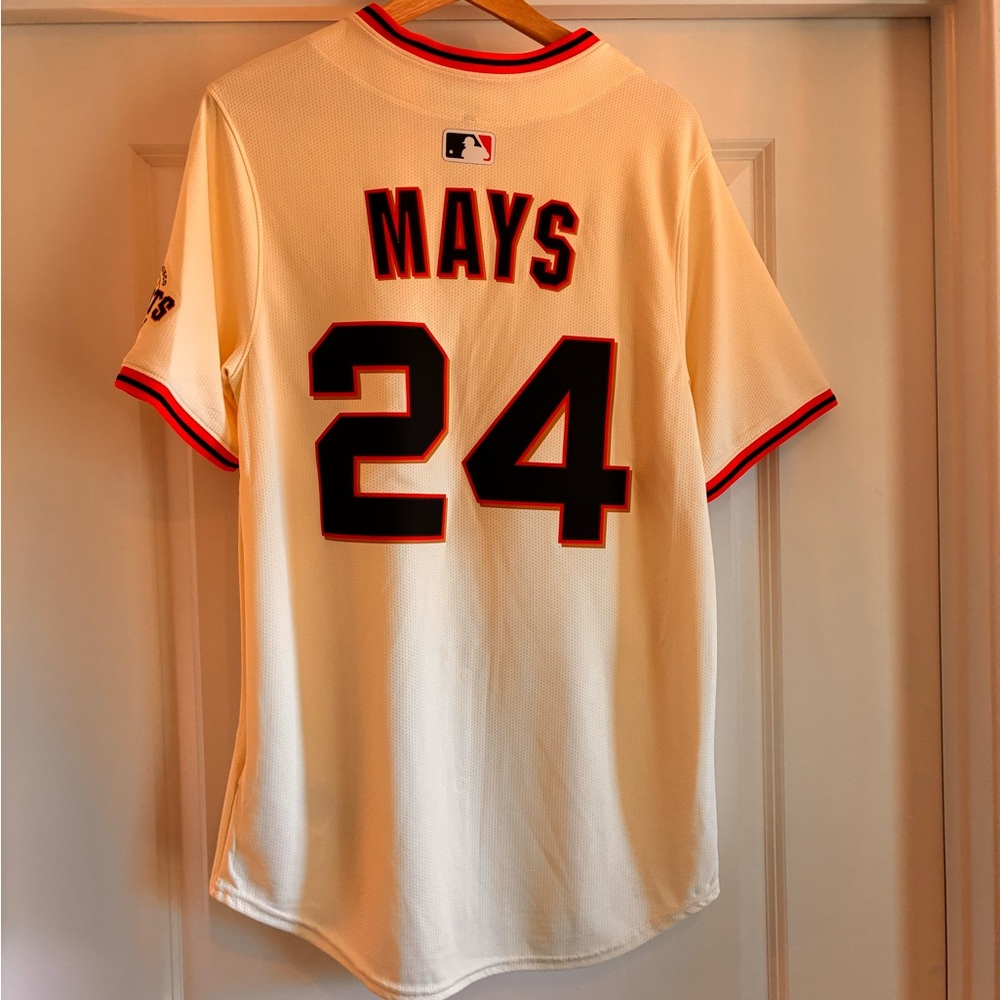 Nike Giants Retro Willy Mays Baseball Jersey Bought at Giants Stadium - Picture 3 of 5